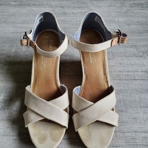 Tom's Sandal Wedges Size 8.5